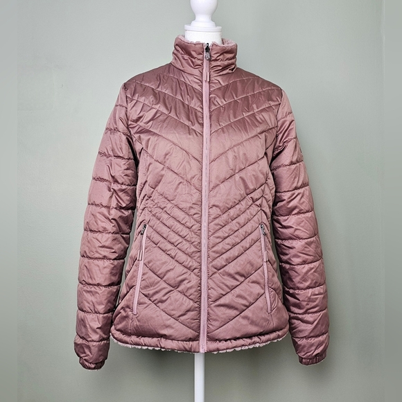 ZEROXPOSUR Reversible Puffer Jacket Super Soft Warm Mauve SMALL - Picture 1 of 15